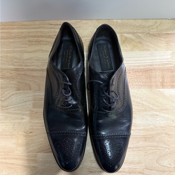 To Boot New York - Classic Black Leather Men's Dress Shoes - Picture 2 of 4